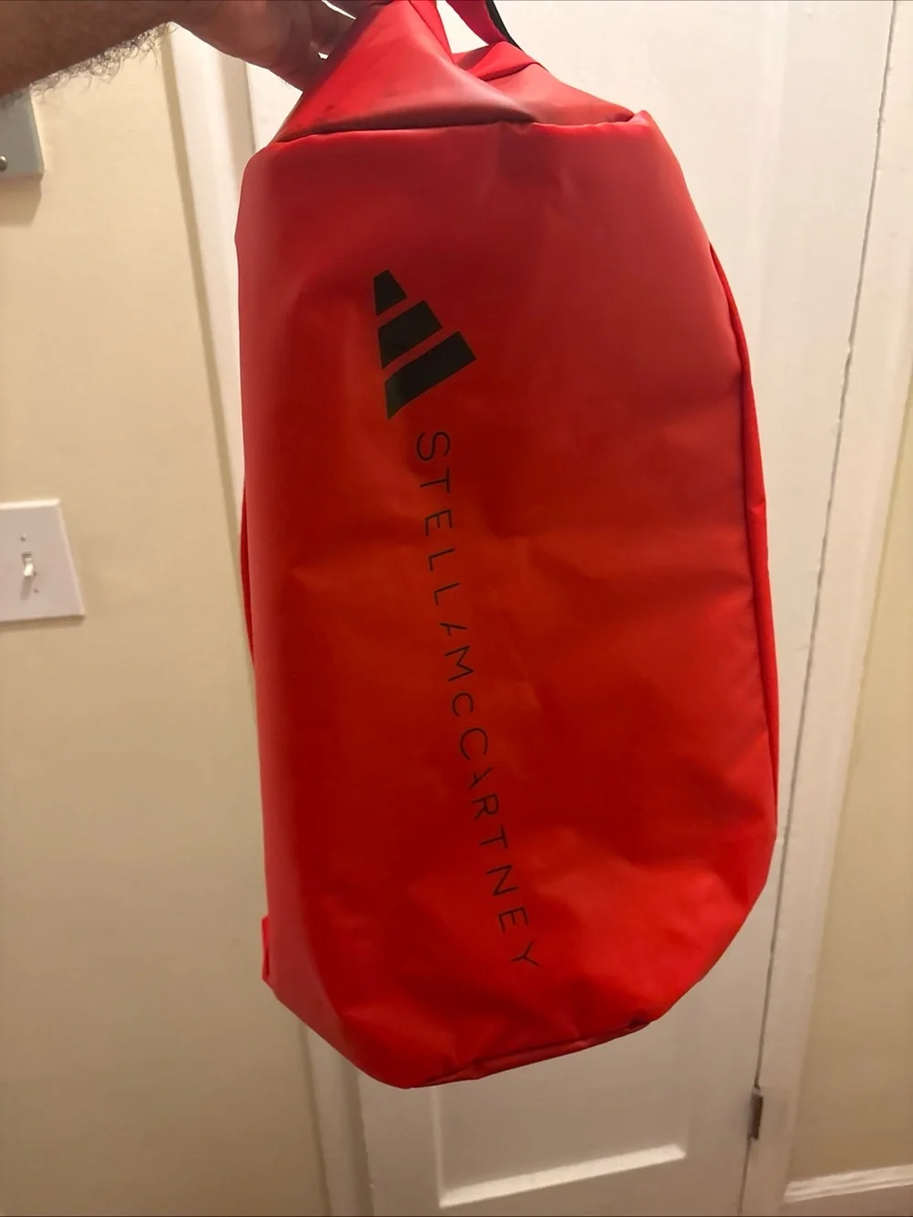 Adult Stella McCartney Bright Red Duffel Bag brand new